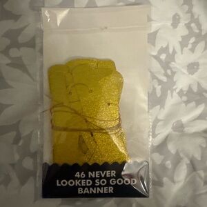 Gold Glitter Party Banner